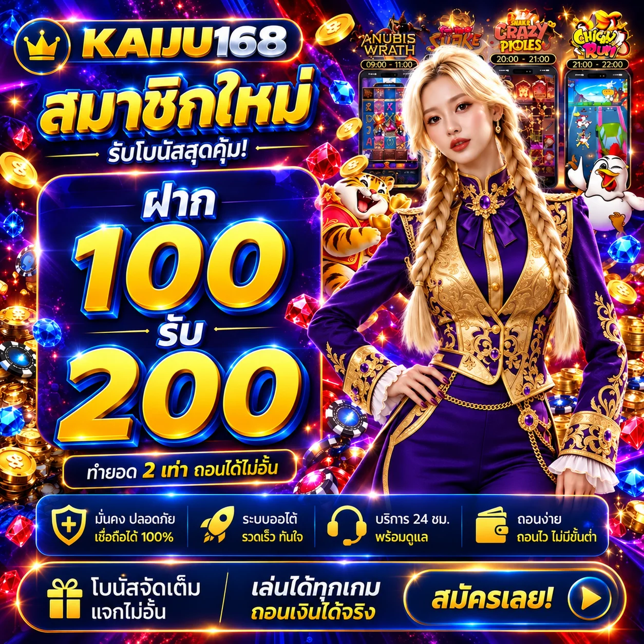 ทดลองเล่นสล็อต PG Soft KAIJU168